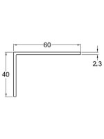 Cornière PVC 40 x 60 x 2 mm (longueur 2m) chêne doré