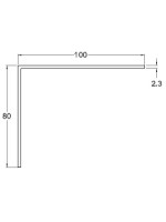 Cornière PVC 100 x 80 x 2,3 mm (longueur 2,5m) chêne doré