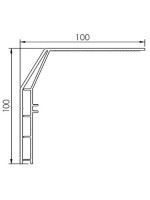 Habillage d'appui rénovation double-paroi (longueur 2m) gris clair RAL 7035