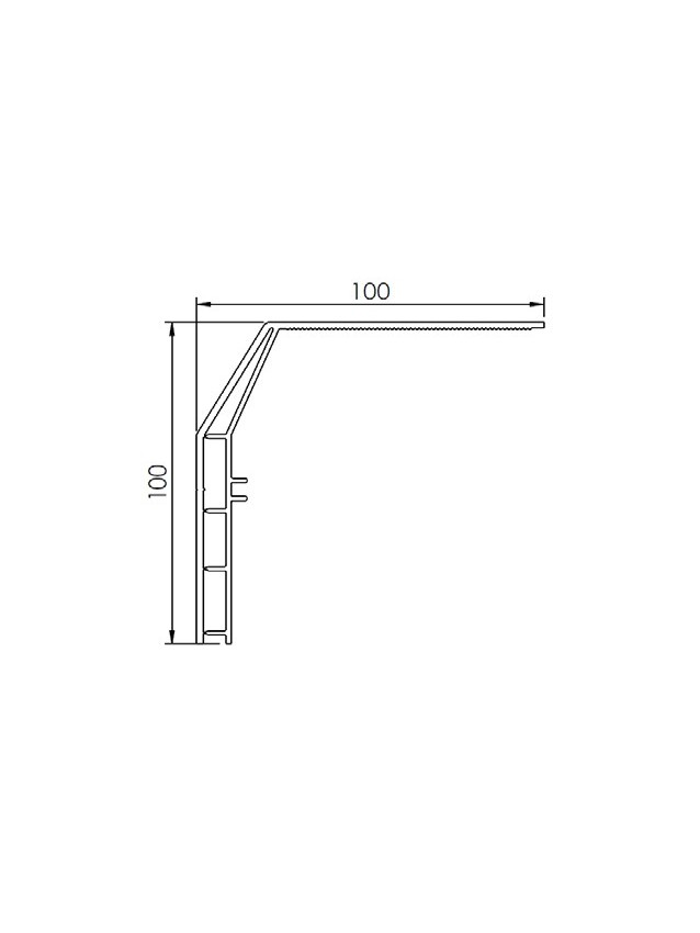 Habillage d'appui rénovation double-paroi (longueur 2m) chêne doré
