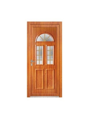 Porte d’entrée PVC NAPY Vitrée – Panneau mouluré & vitrage Delta – Gamme Élégance Tradition