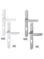 Double béquille sur plaque blanche avec 2 vis M4x80