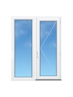 Porte-Fenêtre PVC 1 Vantail avec Fixe à Gauche sur Mesure – Gamme Élégance