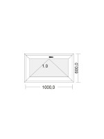 Châssis à soufflet PVC blanc pour tableau 60 x 100 cm