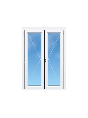 Porte fenetre PVC blanche pour tableau 215 x 120 cm