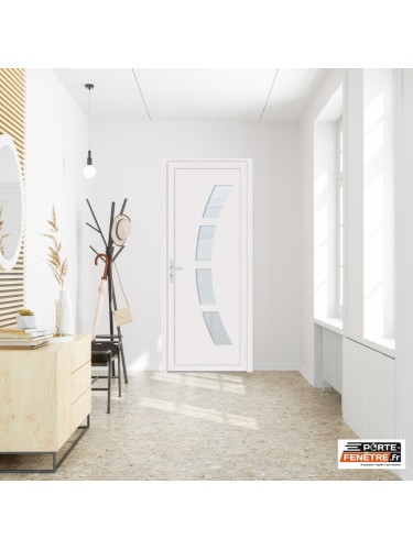 Porte d’entrée PVC SALOMÉ – Gamme Contemporaine – Design moderne & vitrage dépoli