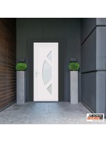 Porte d’entrée PVC SOLÈNE – Gamme Contemporaine – Design épuré & vitrage dépoli