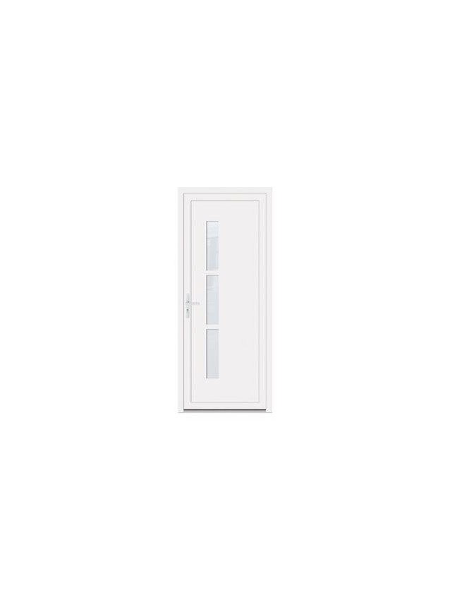 Porte d’entrée PVC JULINE – Gamme Contemporaine – Design moderne & grand vitrage dépoli