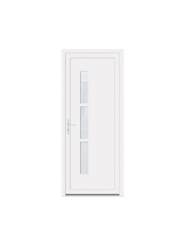 Porte d’entrée PVC JULINE – Gamme Contemporaine – Design moderne & grand vitrage dépoli