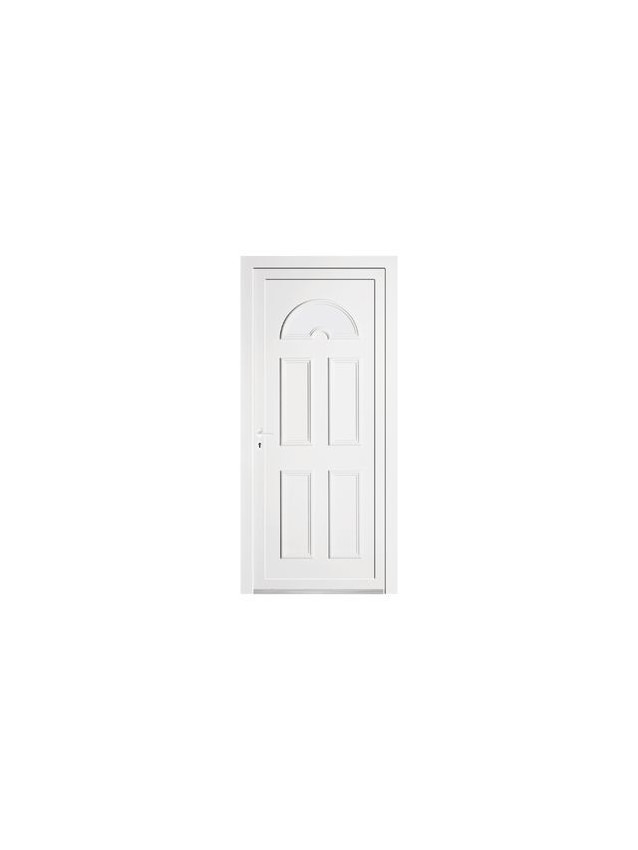 Porte d’entrée PVC NAPY sur mesure – Panneau plein traditionnel mouluré – Gamme Tradition