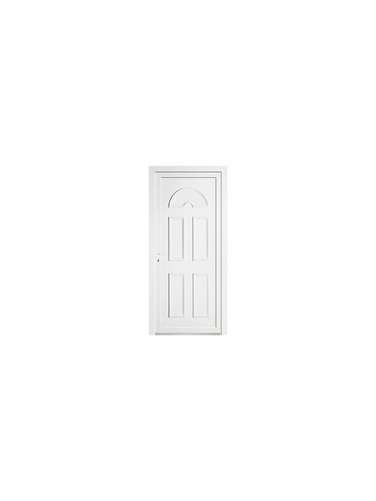 Porte d’entrée PVC NAPY sur mesure – Panneau plein traditionnel mouluré – Gamme Tradition