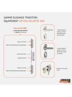 Porte d’entrée PVC BIRDY Bevel – Panneau mouluré & vitrail géométrique – Gamme Élégance Tradition