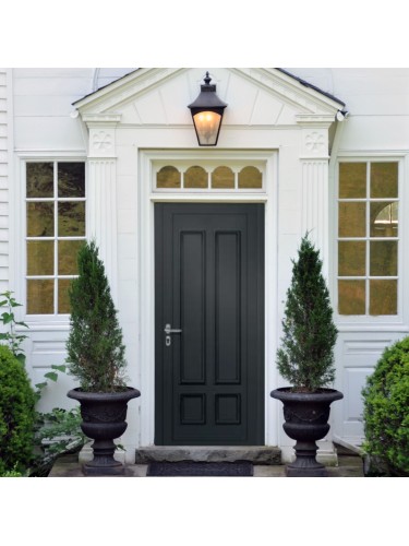 Porte d’entrée PVC KATY – Panneau plein mouluré – Gamme Élégance Tradition