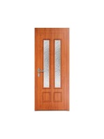 Porte d’entrée PVC KATY Vitrée – Panneau mouluré & vitrage Delta – Gamme Élégance Tradition