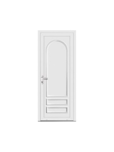Porte d’entrée PVC MOLY – Panneau plein mouluré – Gamme Élégance Tradition