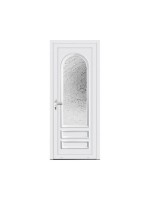 Porte d’entrée PVC MOLY Vitrée – Panneau mouluré & vitrage Delta – Gamme Élégance Tradition