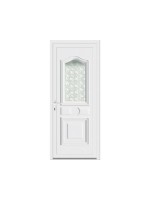 Porte d’entrée PVC DIPSY Vitrée – Panneau mouluré & vitrage Delta – Gamme Élégance Tradition