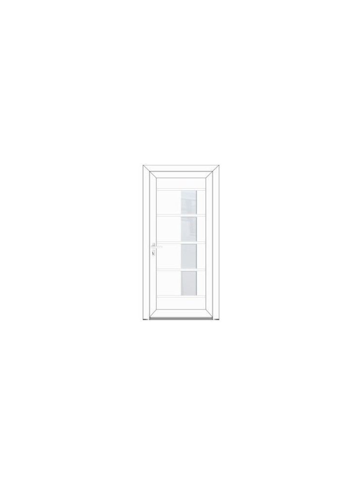 Porte d’entrée PVC contemporaine LUCE sur mesure – Gamme Élégance PE70