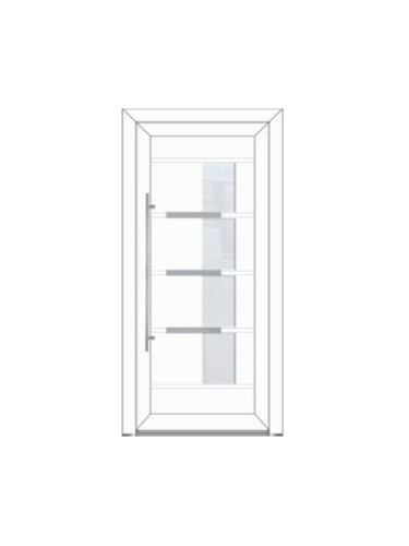 Porte d’entrée PVC contemporaine LUCE sur mesure – Gamme Élégance PE70