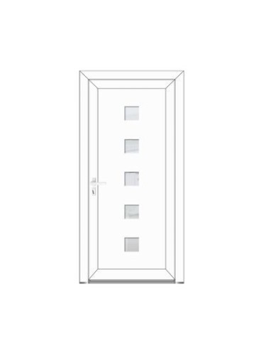 Porte d’entrée PVC contemporaine CARLO sur mesure – Gamme Élégance