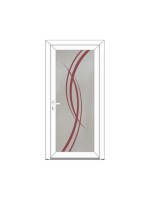 Porte d’entrée PVC IRIS Style Glass – Panneau entièrement vitré dépoli – Gamme Élégance Style Glass