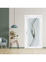 Porte d’entrée PVC IRIS Style Glass – Panneau entièrement vitré dépoli – Gamme Élégance Style Glass