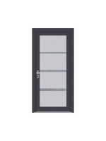 Porte d’entrée PVC MATHILDE Style Glass – Vitrage dépoli lignes horizontales – Gamme Élégance Style Glass