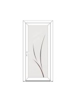 Porte d’entrée PVC VALENTINE Style Glass – Vitrage dépoli décor stylisé – Gamme Élégance Style Glass