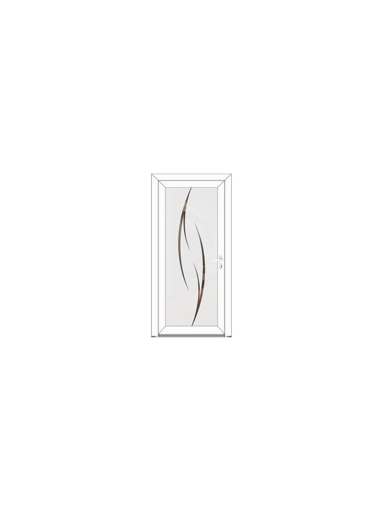 Porte d’entrée PVC NOÉLINE Style Glass – Vitrage dépoli décor délicat – Gamme Élégance Style Glass