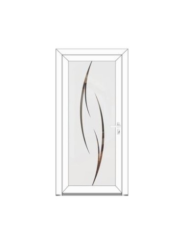 Porte d’entrée PVC NOÉLINE Style Glass – Vitrage dépoli décor délicat – Gamme Élégance Style Glass