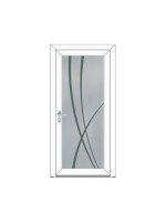 Porte d’entrée PVC CLARENCE Style Glass – Vitrage dépoli décor structuré – Gamme Élégance Style Glass
