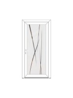 Porte d’entrée PVC HORTENSE Style Glass – Vitrage dépoli décor naturel – Gamme Élégance Style Glass