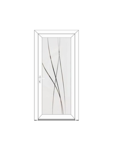Porte d’entrée PVC CONSTANCE Style Glass – Vitrage dépoli lignes légères et souples – Gamme Élégance Style Glass