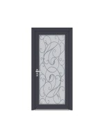Porte d’entrée PVC MORGANE Style Glass – Vitrage dépoli motif végétal & arabesques – Gamme Élégance Style Glass