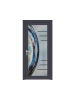 Porte d’entrée PVC LINE Style Créateur – Verre trempé & design lignes graphiques – Gamme Élégance Style Créateur