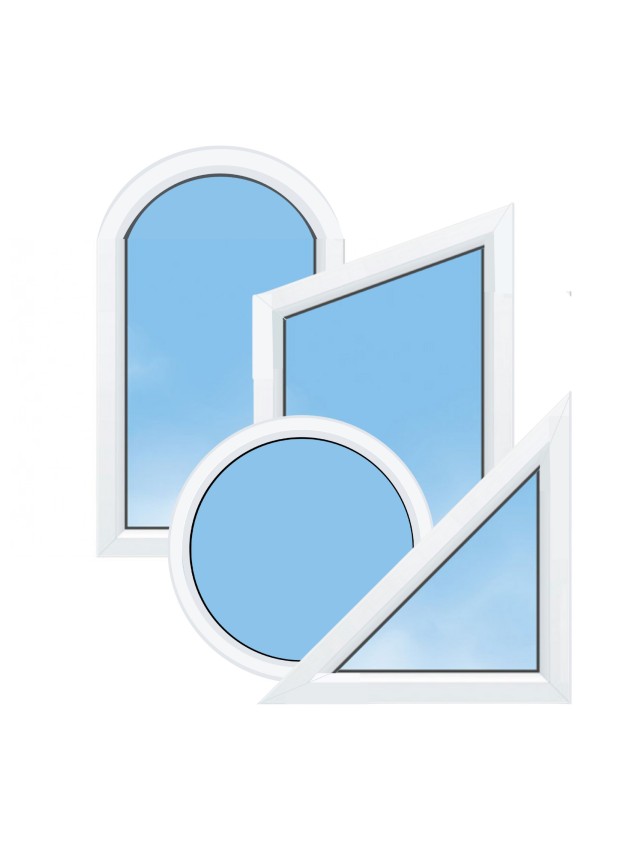 Fenêtre PVC 3 Vantaux de Forme – Vantail Seul à Gauche | Gamme Élégance