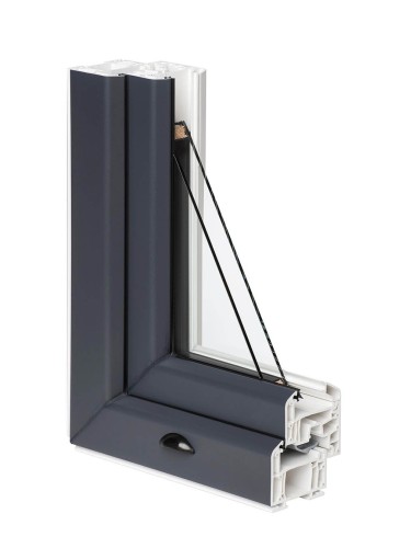 Porte de Service PVC Vitrée avec Fixe à Gauche sur Mesure – Gamme Élégance