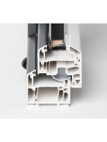 Porte de Service PVC Vitrée avec Fixe à Droite sur Mesure – Gamme Élégance