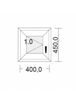 Fenêtre PVC 1 vantail standard  pour tableau 45 x 40 cm tirant gauche