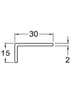 Cornière PVC 15 x 30 x 2 mm (longueur 3m) blanc RAL 9010