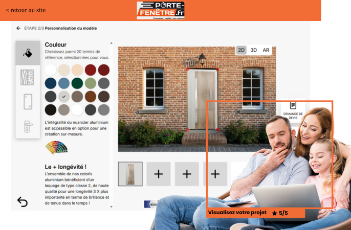 Visualiser votre porte d'entrée sur votre façade, c'est possible depuis chez vous !  